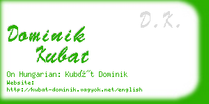 dominik kubat business card